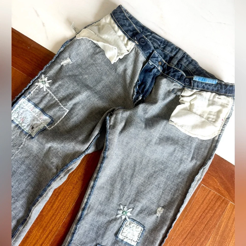 Gap Denim Jeans GIRLS Plus Pants Size 18 Plus Adjustable waist Patchwork